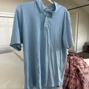 Faherty Sky Blue Polo Shirt